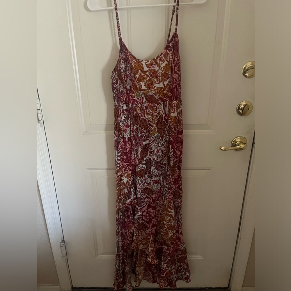 Maroon free people maxi dress